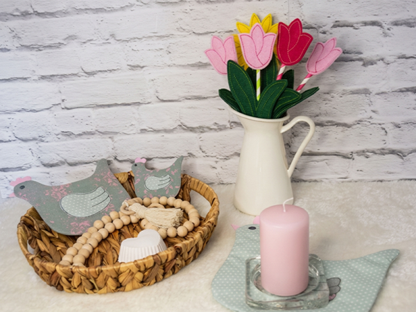 Henne Hedwig Untersetzer - ITH-Stickdatei